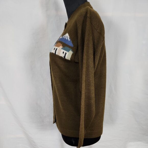 Vtg Loreto Peruvian Baby Alpaca Wool Cardigan Sweater Women Small - Picture 8 of 10